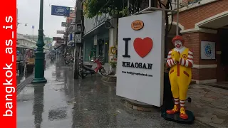 bangkok rainy day walk - the khaosan road area - september 2022