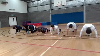 CESC Todd the Youth Worker and the Year 12''s attacking the Sporting Change Push Up Challenge!