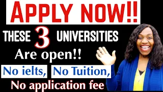 UNIVERSITIES WITH NO TUITION FEES | NO APPLICATION FEE | MULTIPLE SCHOLARSHIPS | NO EVALUATION