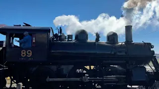 Canadian National #89 Passing by the Red Caboose Motel