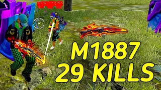 SOLO VS SQUAD || 29 KILLS🔥 !!! M1887💛 FIRST GAMEPLAY WITH NEW MYSTERY BUNDLE  || ALPHA FF