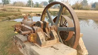 100years Old Black Desi Diesel Engine #startingoldrustonengine #oldblackdesiengine