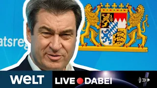 PRESSEKONFERENZ: Ministerpräsident Markus Söder über COVID19-Lockerungen in Bayern | WELT LIVE DABEI