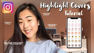 EASY Instagram HIGHLIGHT COVERS Without Using Photoshop Tutorial ♡