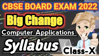 CBSE Class 10 Computer Applications Syllabus 2021-22  || Latest Computer Science Syllabus Board Exam