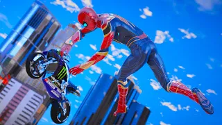 GTA 5 IRON SPIDERMAN Crazy Motorcycle Crashes Part8 ( euphoria physics Showcase )