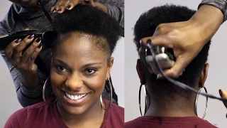 Watch Me Taper Cut Her Natural Hair!! (BEAUTYCUTRIGHT)