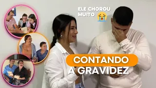 CONTANDO A GRAVIDEZ PARA MEU MARIDO E FAMÍLIA | *muita emoção 😭*