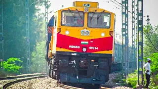 Most Powerful Diesel Locomotive Of Indian Railways WDG6G || Driver Saying Hi When Capturing Loco IR.