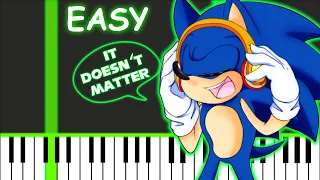 Sonic Adventure 2 - It doesn't Matter | Easy Piano