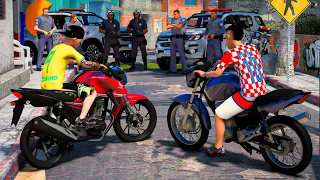 GTA V: VIDA REAL | NUNCA VI TANTA POLICIA NO PIÃO NO MORRO🔥