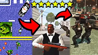 A EVOLUÇÃO das 6 ESTRELAS de procurado do GTA