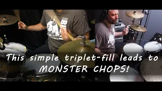 This most useful triplet sticking will open the floodgates to more drum fills!