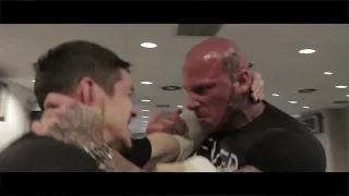 Fight rehearsals with Martyn Ford a.k.a. Knightmare