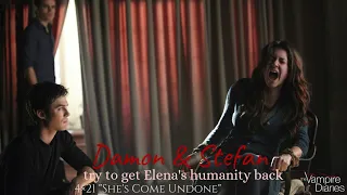 Damon & Stefan try to get Elena's humanity back | The Vampire Diaries | 4×21 "She's Come Undone"