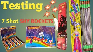 2 Sound Sky Rockets, Mercury Fireworks, 7 Shots Azad Fireworks.