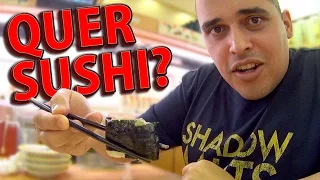 Ova e Peixe Cru no Restaurante de Sushi → Japão Bom de Garfo