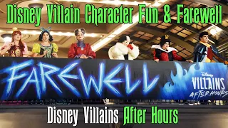 Disney Villains After Hours Character Farewell at Magic Kingdom w/ Gaston, Cruella, Queen of Hearts+