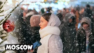 🔥 A breathtaking 4K HDR night walk through Moscow's festive streets!