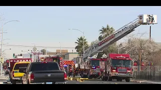 Abandoned school building fire in Las Vegas