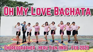 HOLD | VALENTINE 2023 : Oh My Love Bachata  | LINE DANCE | Beginner | Heru Tian