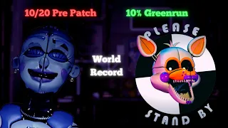 FNaF: SL - 10/20 Pre Patch 10% Greenrun (Oxygen World Record)