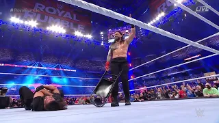 Seth Rollins defs Roman Reigns by DQ at the WWE Royal Rumble 2022! Ryders Reaction!!!