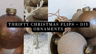 Thrifty Holiday Flip Ideas  | DIY "Aged Bronze" & Leather Ornaments