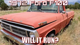 This truck HAS NOT been Touched for 12 Years - Will it run? 1972 Ford F100