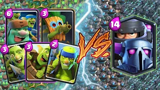 GOBLINS TEAM 🆚 PEKKA + MEGA KNIGHT | 5v2