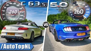 Ford Mustang GT vs Mercedes AMG C63 S | 0-260km/h SOUND & POV by AutoTopNL