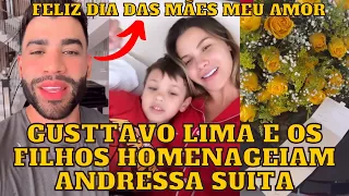 Gusttavo Lima e os filhos fazem SURPRESA e HOMENAGEM para Andressa Suita no dia das mães