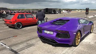 Tuner Cars Drag Racing! 2000HP GT-R ALPHA 22x, 1000HP M2, 900HP 488 Pista, 1400HP VW Golf 4 R32 R30