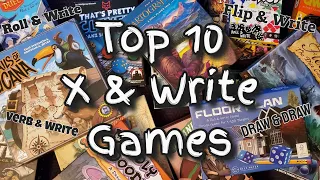 Top 10 "X and Write" Games