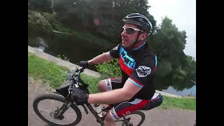 Lads in their 60's cycling the full length of the Liverpool to Leeds Canal. 127 miles in 3 days.