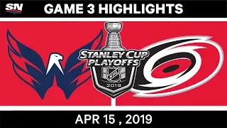 NHL Highlights | Capitals vs Hurricanes, Game 3 – April 15, 2019