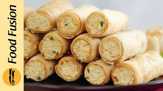 Samosa Roll with Creamy Chicken Filling - Iftar Recipe Idea by Food Fusion