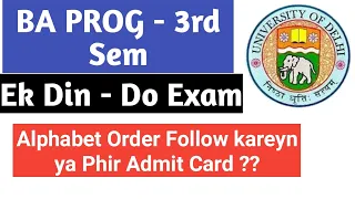 SOL BA PROG  third semester Discipline Subjects Exam Date 2021