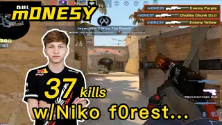 m0NESY Faceit Mirage POV - 37Kills! - 4 Triples - w/Niko - CSGO m0NESY POV!