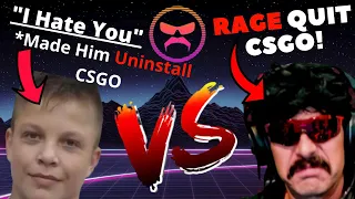 Dr. Disrespect RAGED and UNINSTALLED CSGO because of My Friend! | Full Gameplay With Chat Reactions