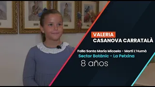 Candidatas a Fallera Mayor Infantil de Valencia 2024: Valeria Casanova Carratalà