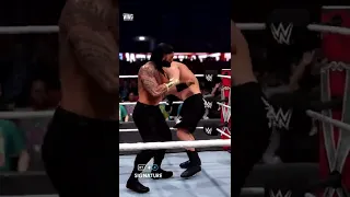 Flying Superman Punch by Roman Reigns to Brock Lesnar WWE 2k22