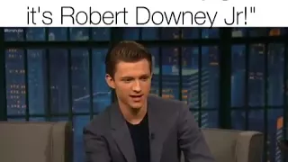 Holland's Reaction on seeing ROBERT DOWNEY JR. || FOR FIRST TIME