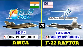 Amca vs F22 Raptor Aircrafts Comparison / Operator military