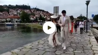 Ebru Şahin ve Cedi Osman Nikah alanına böyle giriş yaptılar