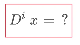 Imaginary derivative of x