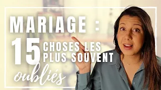 Mariage : 15 choses que TOUT le monde OUBLIE !