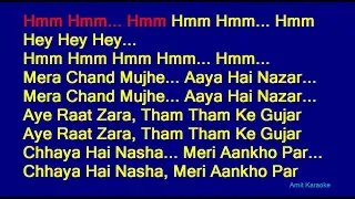 Mera Chand Mujhe Aaya Hai Nazar - Kumar Sanu Hindi Full Karaoke with Lyrics