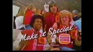 Burger King 1979 Make It Special Commercial