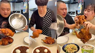 Selfish hubby hoards chicken  MIL hides it in my bowl  he gets none [Fat SIL's food]